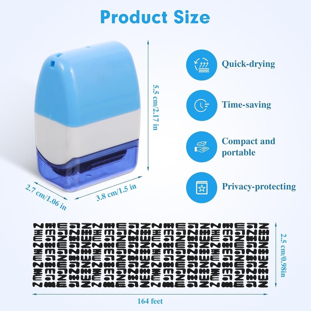 Privacy Roller Stamp 2 Pack Identity Protection