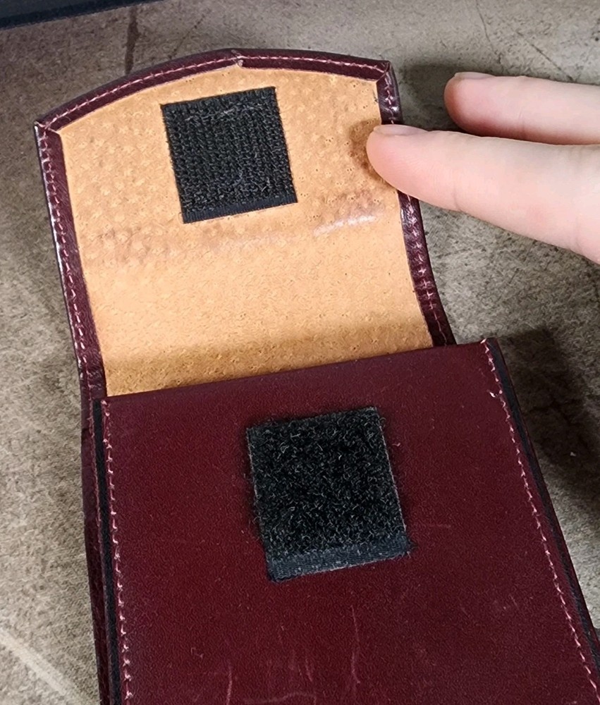Vintage BOSCA Brown Leather Multi Use Pouch Case 7" Long
