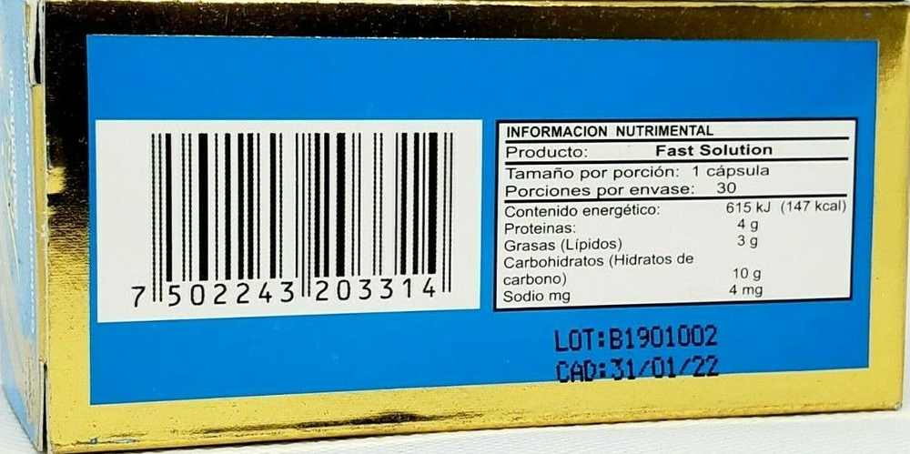 Fast Solution Plus Weight loss supplement, not a medication, all natural