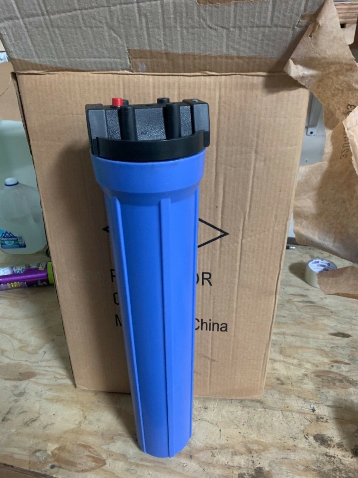 20 x2.5-inch Whole House Big Blue Water Filter Housing 1-inch Outlet/Inlet new