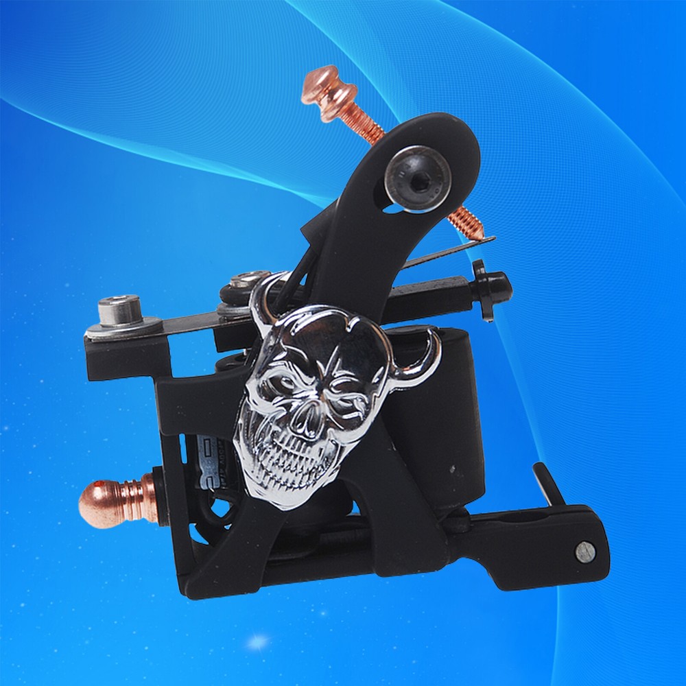 Coil Tattoo Machine Cast Iron Frame for Beginner 10 Wrap Shader 404-D