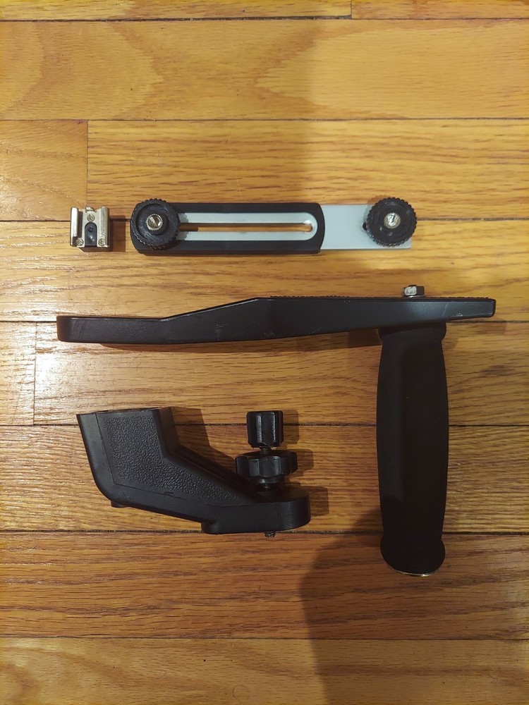 Vintage Camera Flash Bracket Handheld Mount Lot - L-Bracket, Cold Shoe Adapters