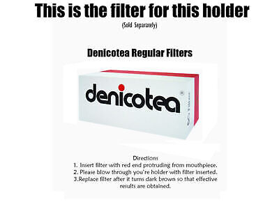 Denicotea Vision Black/Silver Cigarette Holder with 10 Free Filters 20153