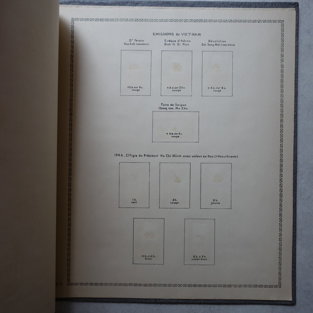 Indochina And Vietnam - Antique Binder With Pre-Printed Pages 1889 To 1946