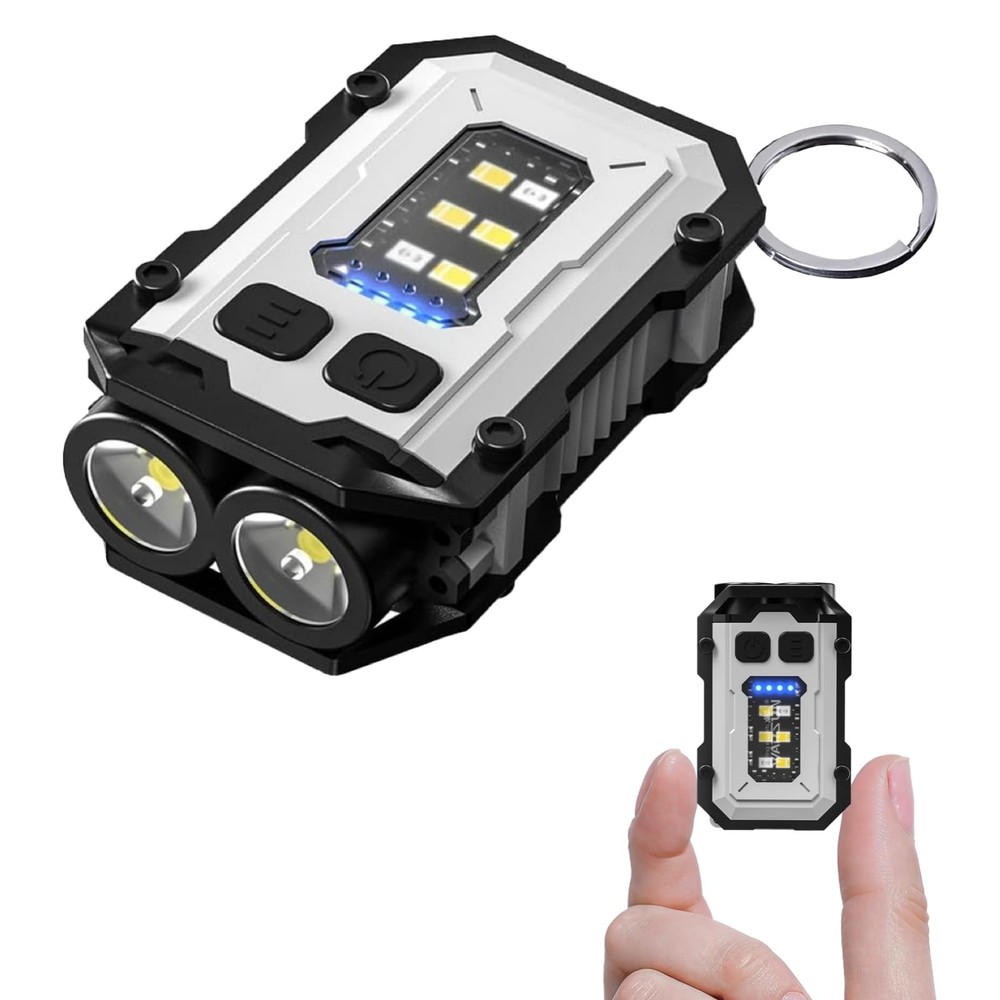 WARSUN Mini LED Flashlight Rechargeable Keychain White
