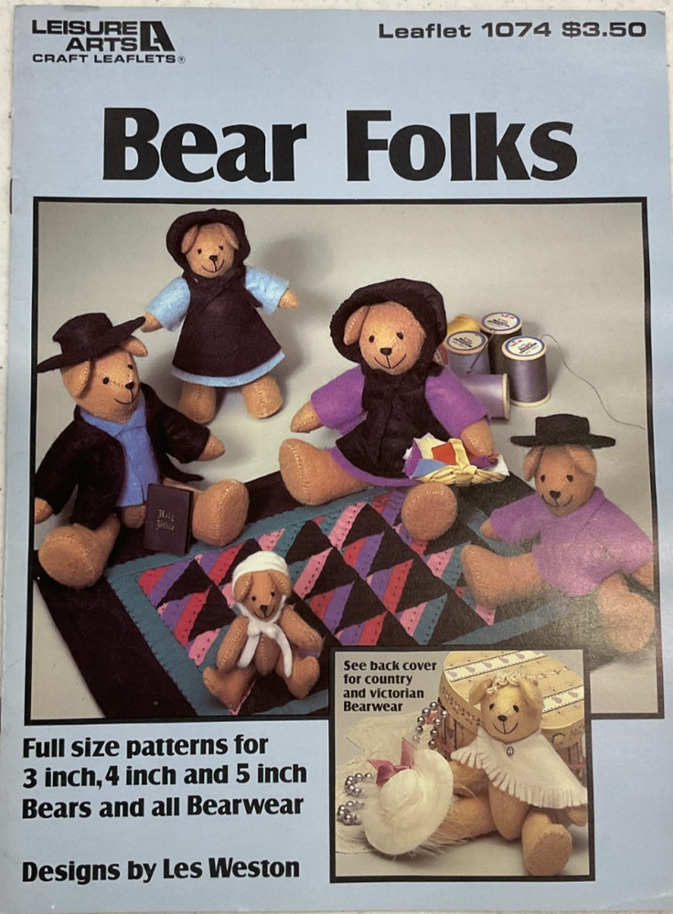 LEISURE ARTS LEAFLET #1074 - BEAR FOLK