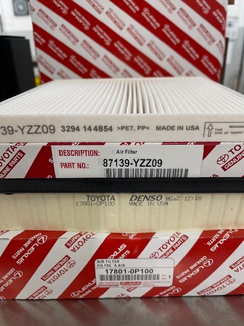 2016-2023 TACOMA 3.5L GENUINE TOYOTA OEM AIR & CABIN FILTER COMBO 0P100 YZZ09