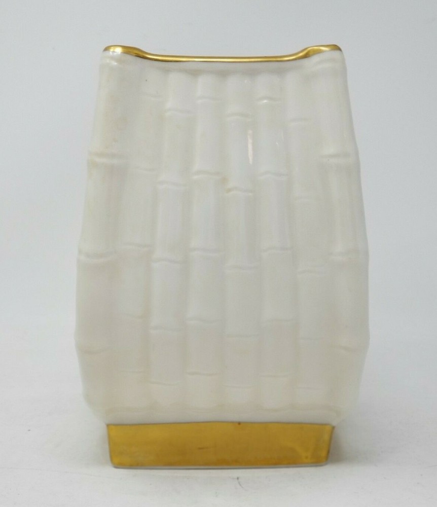 Noritake Ivory China 6" Vase - Cherry Blossom & Bamboo Pattern