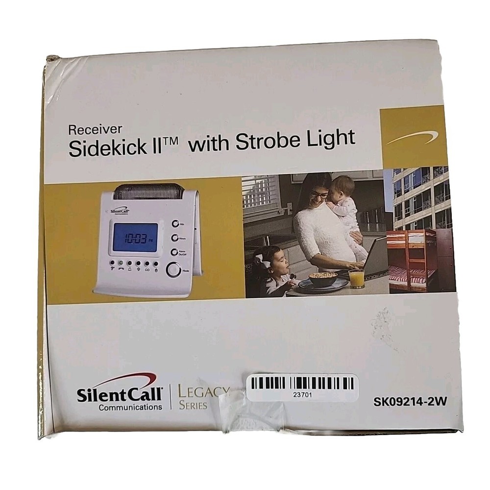SilentCall Communications Receiver Sidekick II with Strobe Light New F24