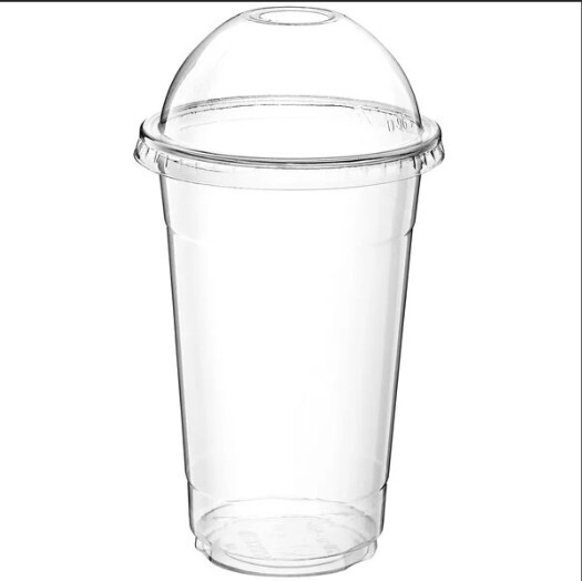 24oz Clear PET Disposable Cups with Lids