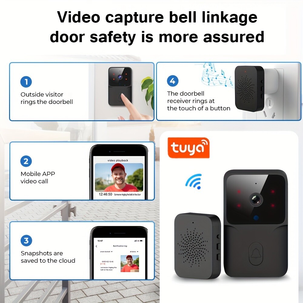 New Wireless Security 2.4G WIFI Smart Doorbell Intercom Video Camera Bell Chime