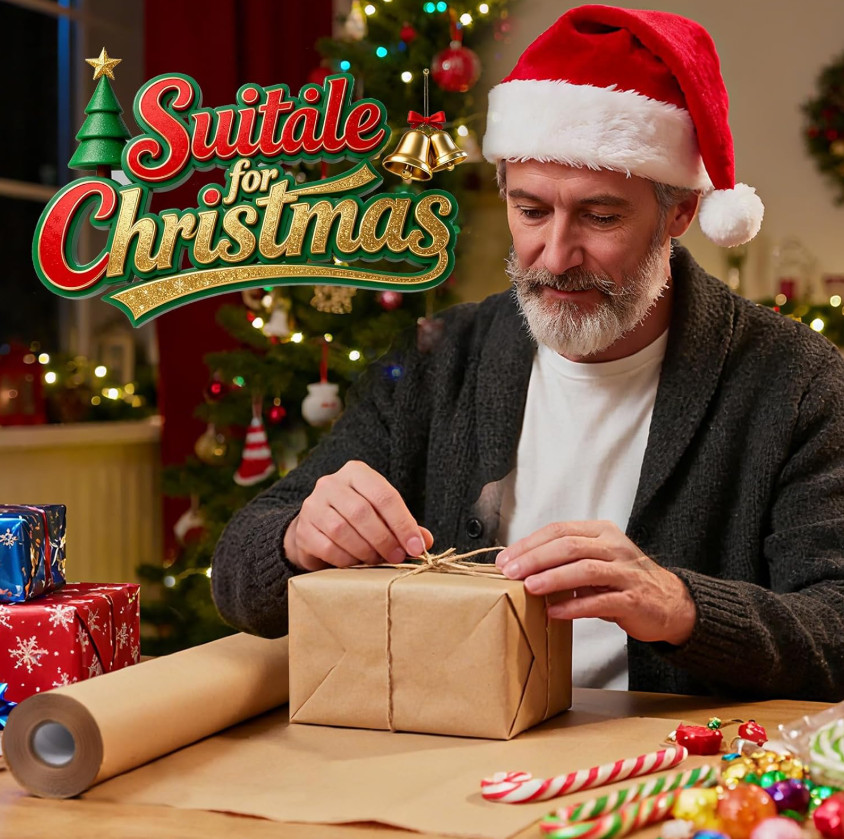 17.5" x 1200'' Brown Kraft Paper 50 lb Basis Thick Roll Packaging Shipping NEW**