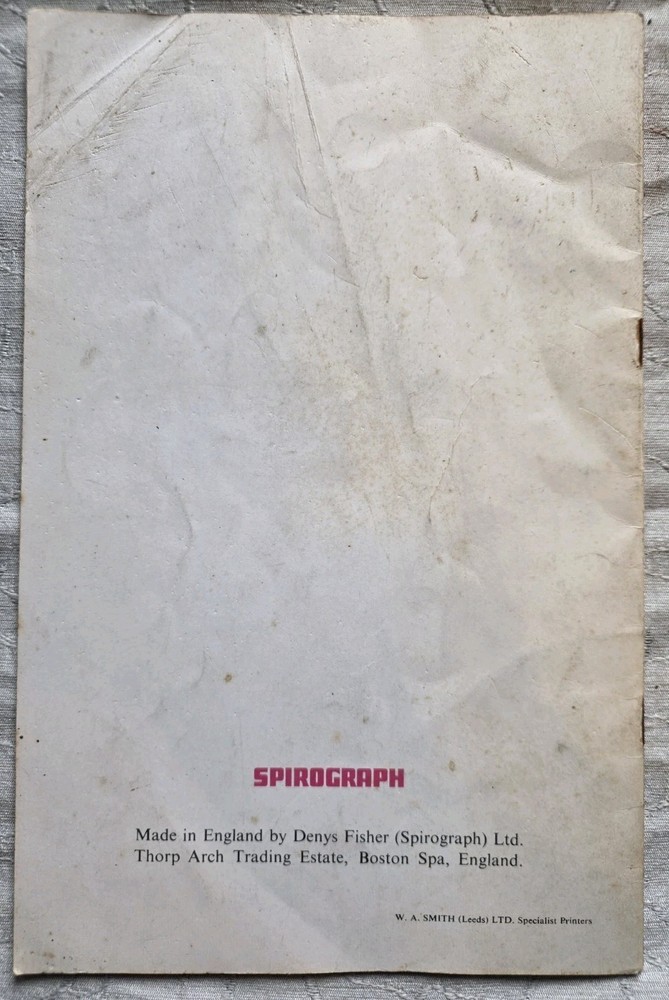 Vintage Genuine Spirograph 1967 instruction book. Pre Owned