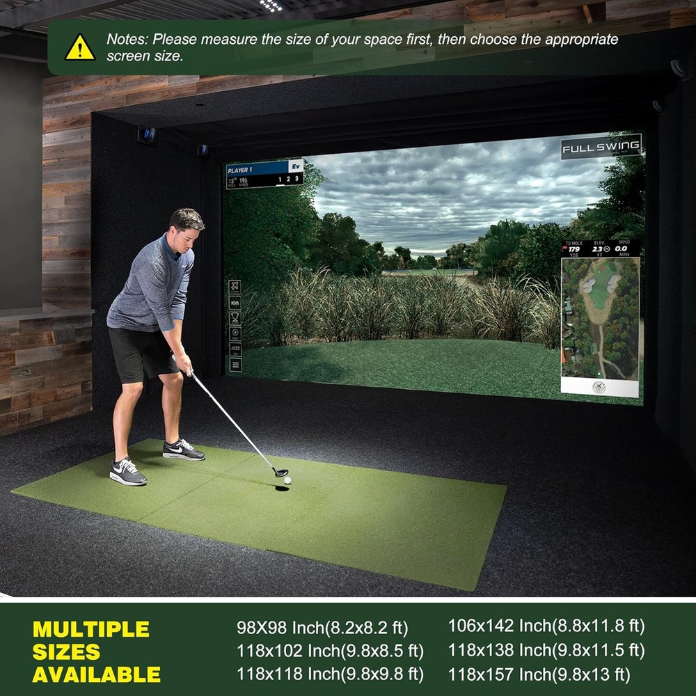 Fireproof Golf Simulator Impact Screen, 3D Air Mesh Impact Screen for Golf Train