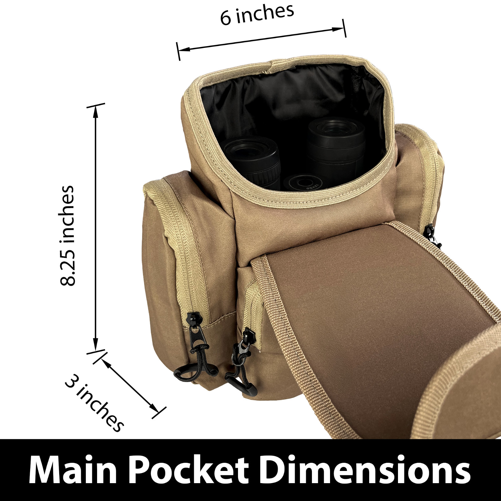 Deltic Tracker XL Bino Harness with Adjustable Straps and Rain Cover