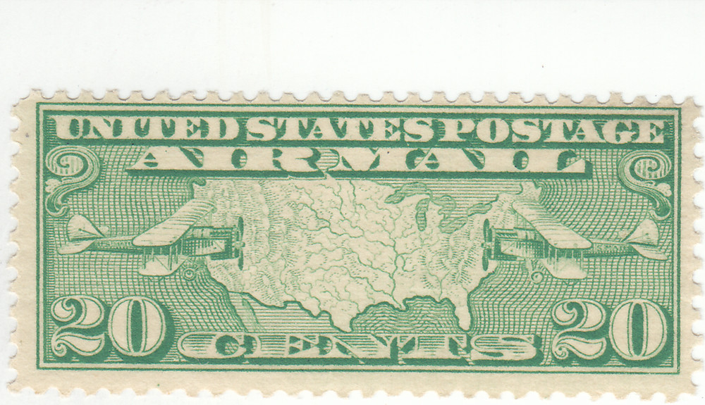Scott #C9 - Airmail, 20c Yellow Green - MNH