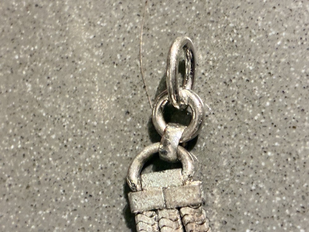 VTG HEAVY 37.67g FORSTNER STERLING SILVER US AIR FORCE ID BRACELET 7.75”