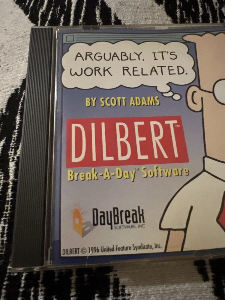 Dilbert Daybreak Break-A-Day Software By Scott Adams 1996 Cd Free Gift 🎁