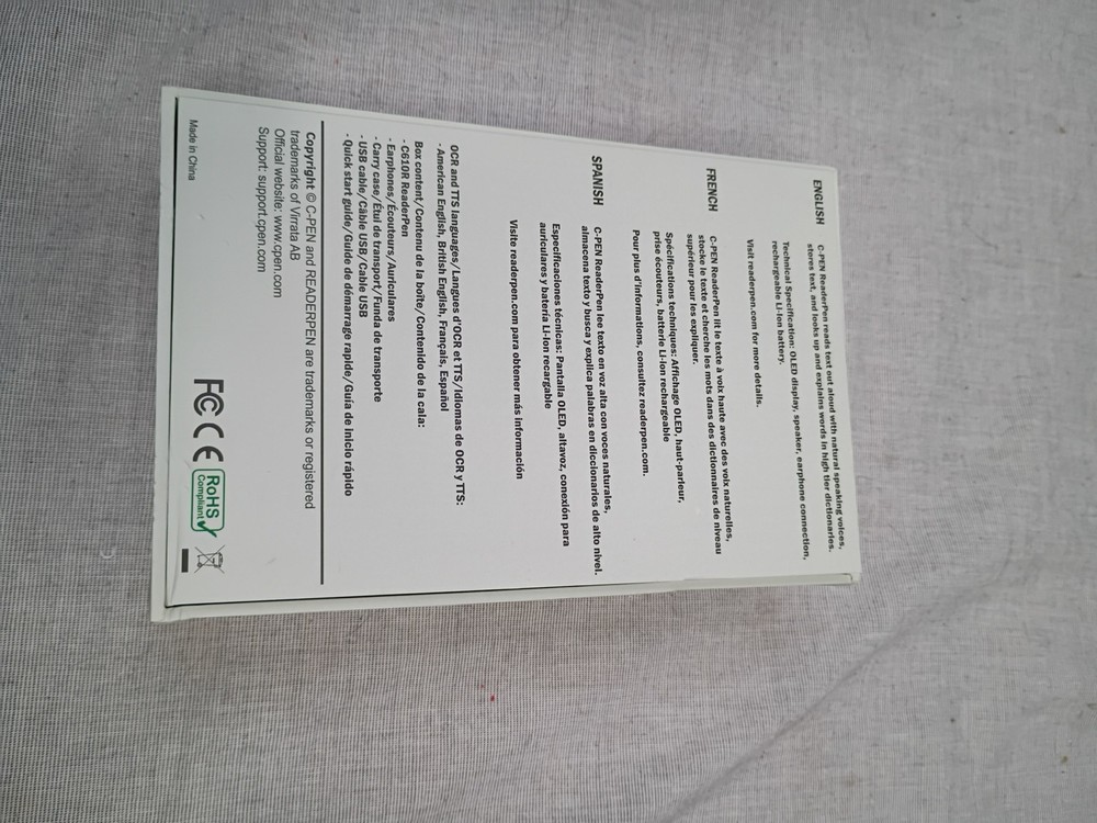 C Pen ReaderPen Text to Speech Reader Pen OCR - Battery doesn't hold charge