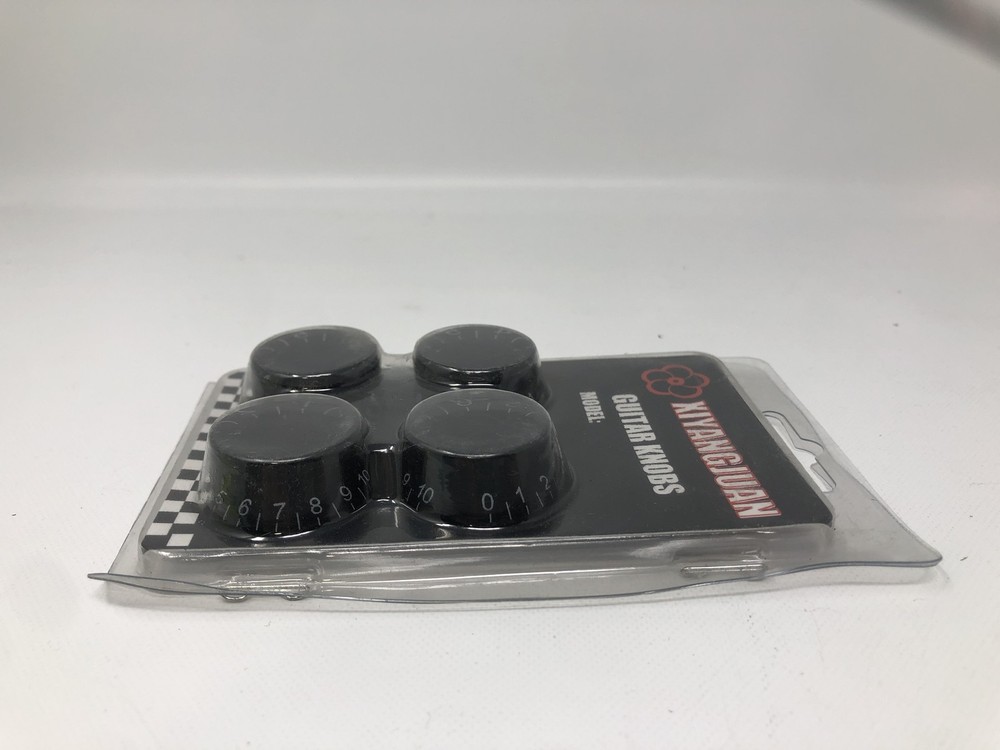 Xiyangjuan Black Guitar Knobs Set 0-10 Volume Tone Control 2x