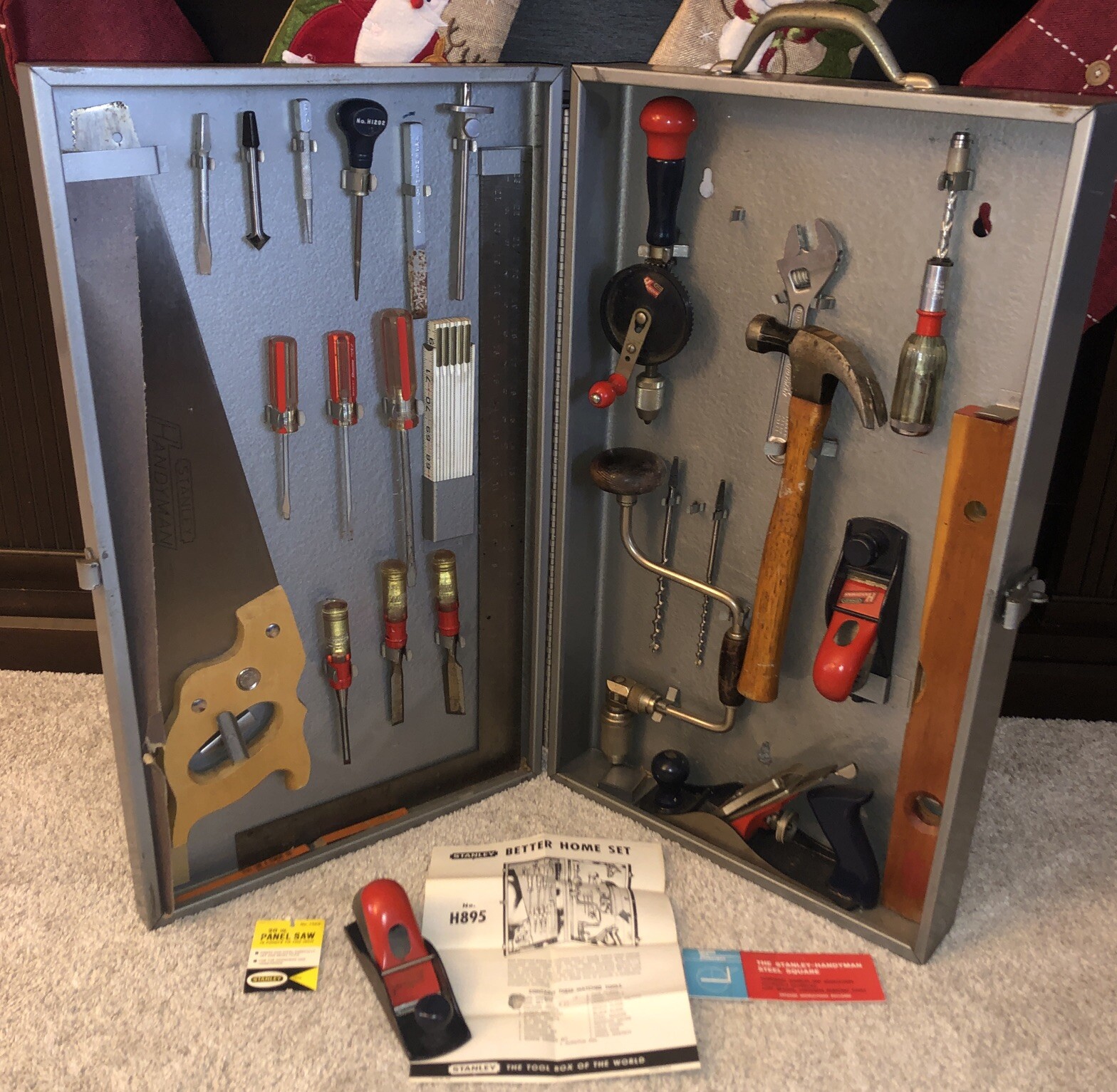 VTG Stanley Handyman Better Home Tool Cabinet H895 Tools Metal Case Carpenter