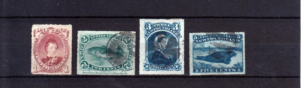 NEWFOUNDLAND  CANADA  1876  SG 40-43    USED