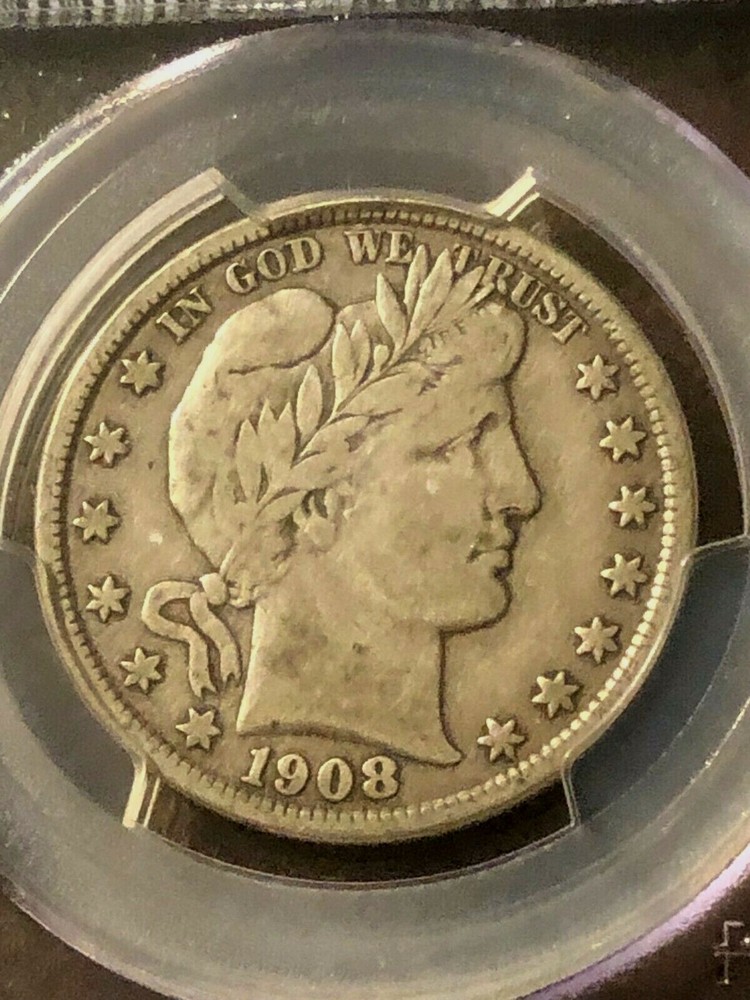1908-S Barber Half Dollar PCGS VF25 Cert# 26427201