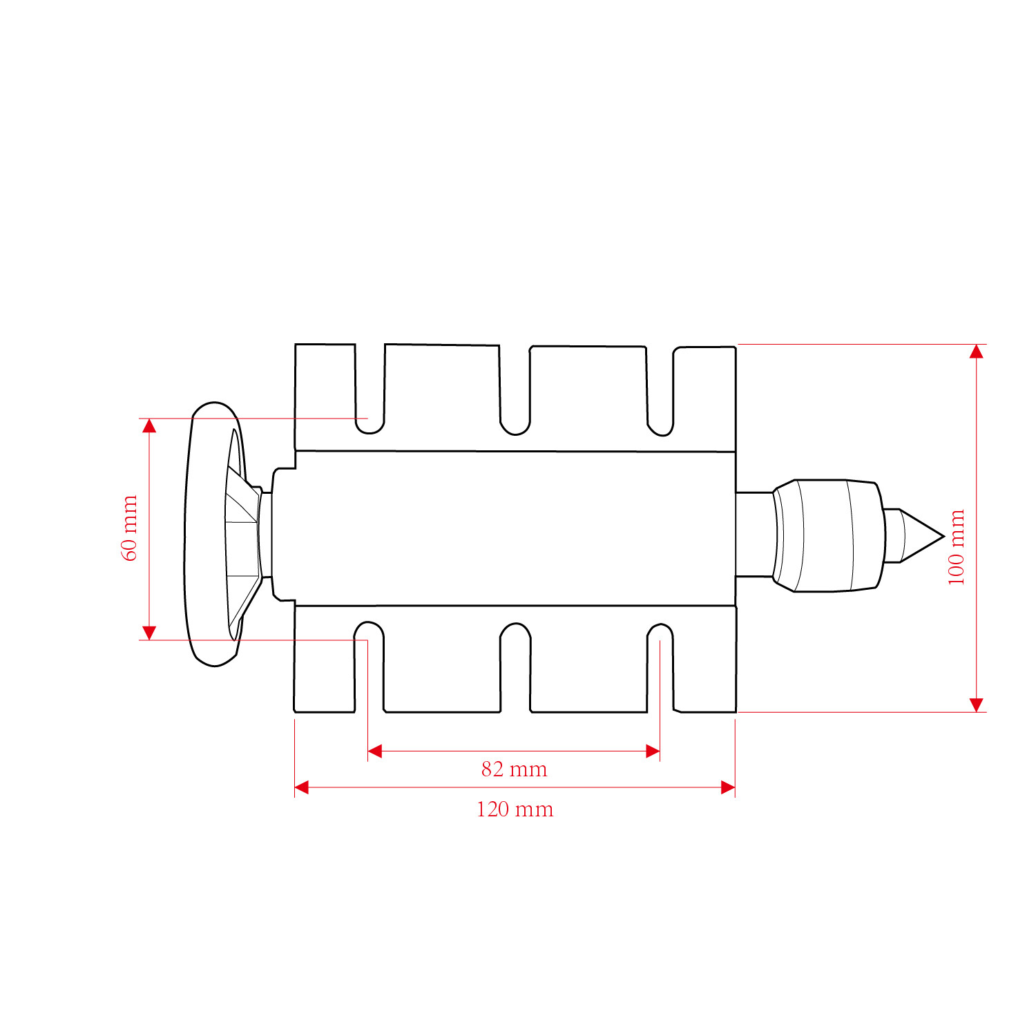 65mm Center Morse Taper 2 Live Center Movable MT2 Tailstock+4pcs head for Lathe
