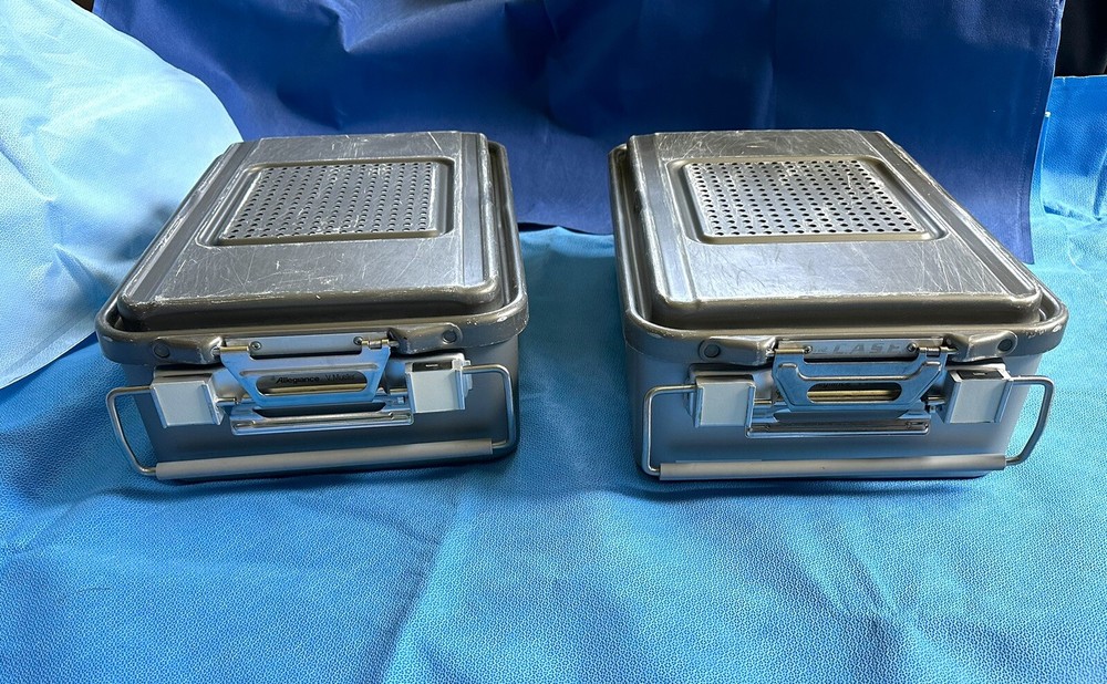 V Mueller Instrument Sterilization Containers With 100 + Filters