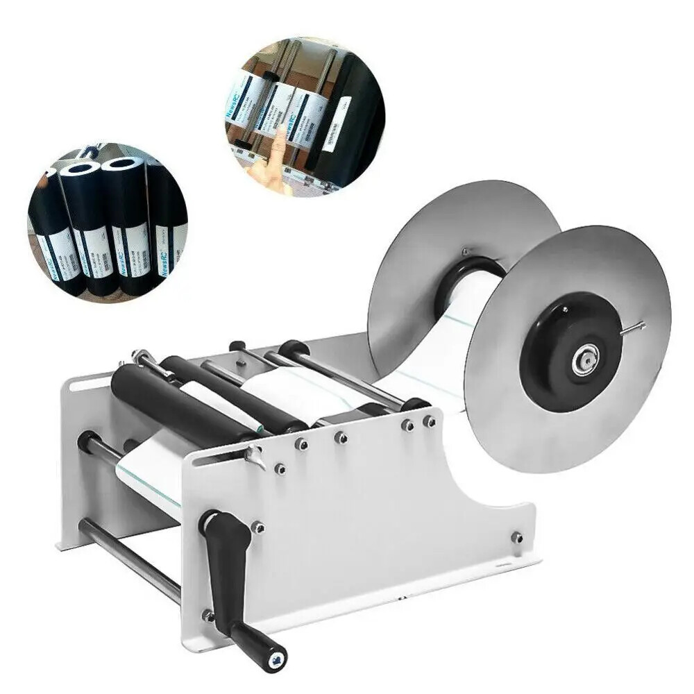 MT-30 Manual Round Bottle Labelling Machine Metal Bottle Labelling Machine