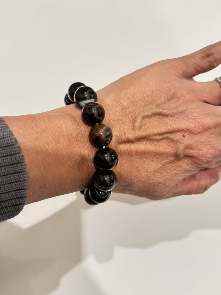 Beautiful Translucent Agate Bracelet Large Round Stones