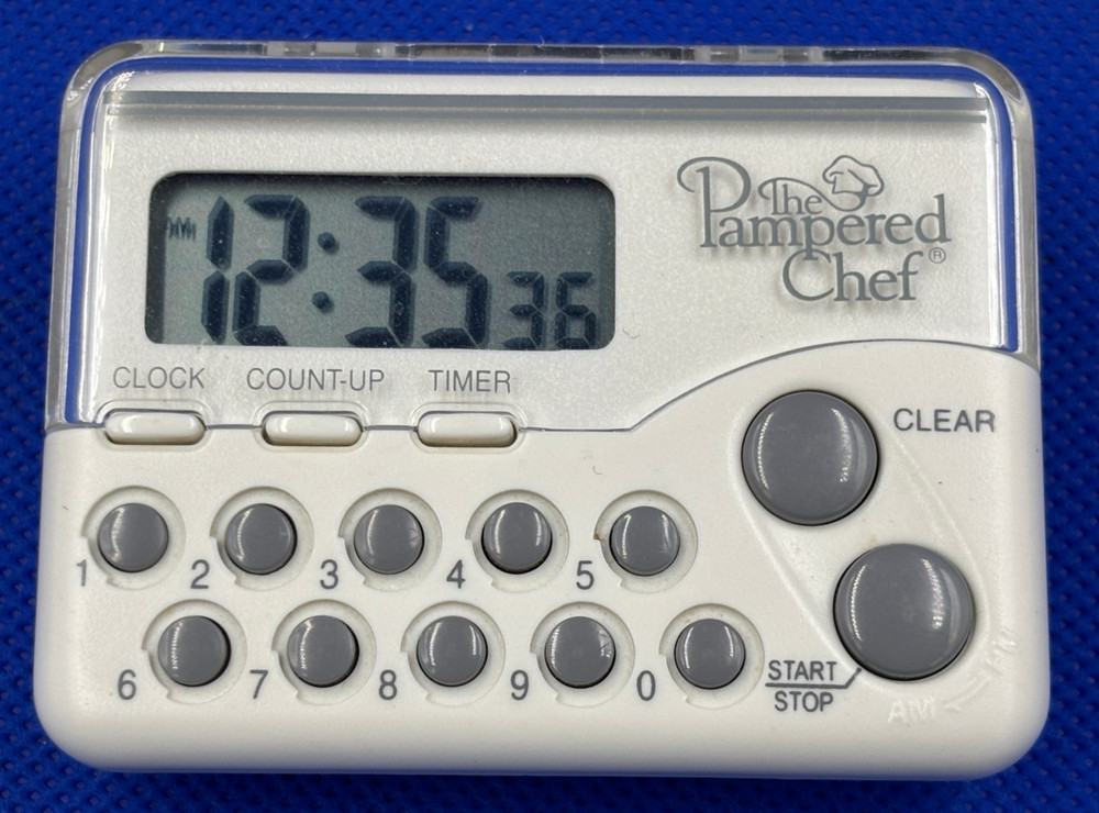 Pampered Chef Clock Timer #1900 Magnetic Clip / Stand – Works!