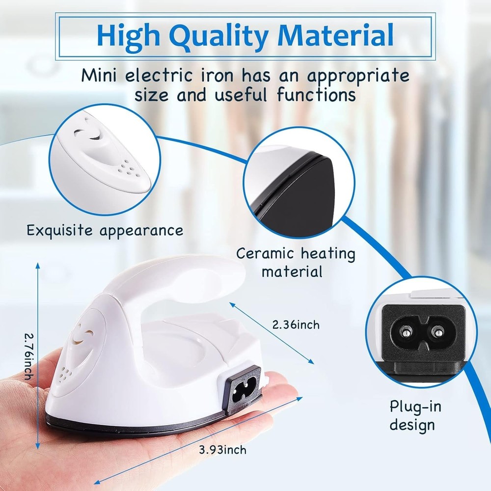 Compact Mini Craft Iron - Efficient 170°C Heat Press for DIY & Sewing Projects
