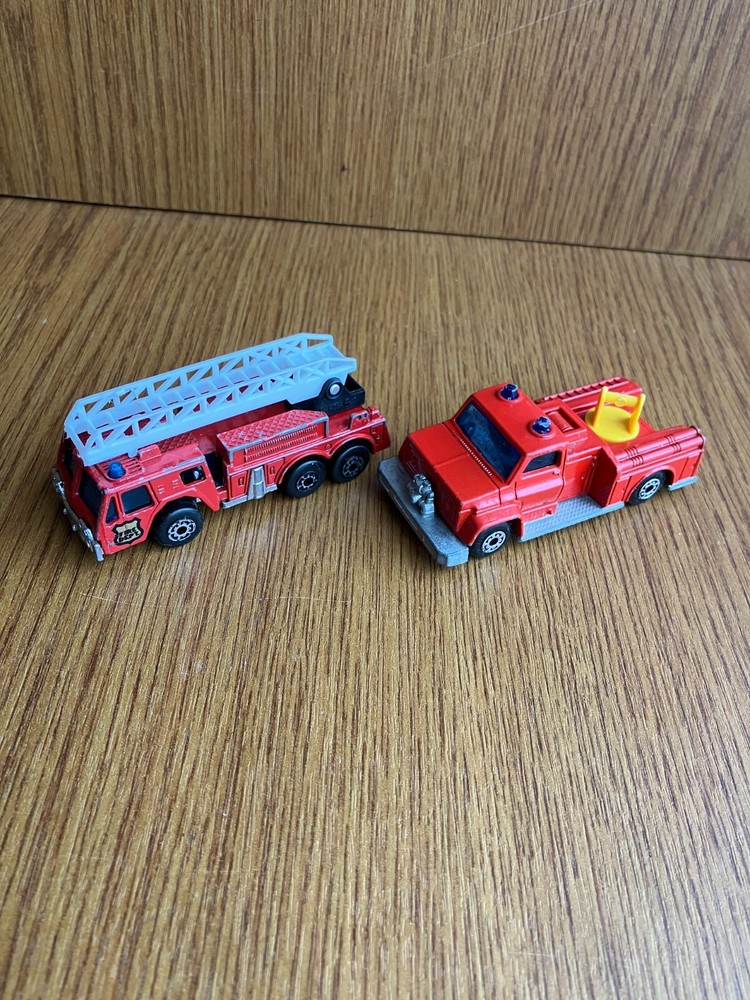 2 x Matchbox - 1982 Fire Engine plus No 13 snorkel engine, (no ladder).