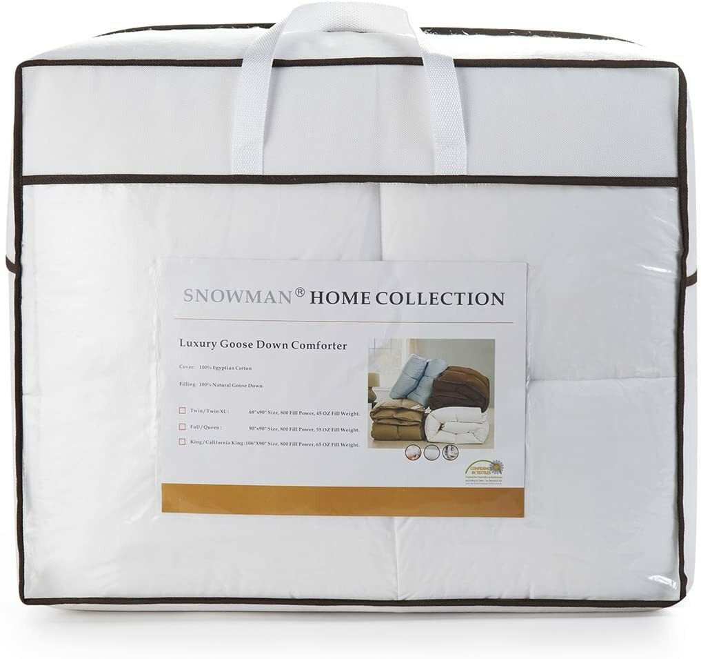SNOWMAN Luxury Goose Down Comforter Duvet Insert Queen Size Winter Warm