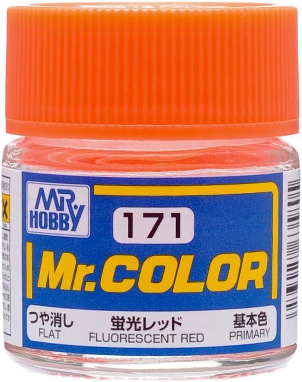 Mr. Hobby C171 Mr. Color Flat Fluorescent Red Lacquer Paint 10ml - US
