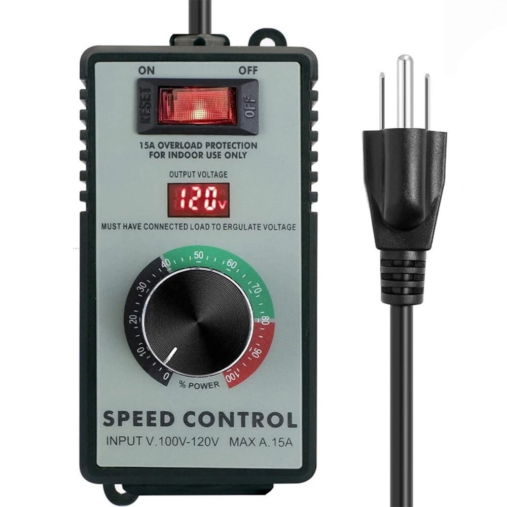 Professional 120V AC Motor Speed Controller with LED Display for Power Tools Use