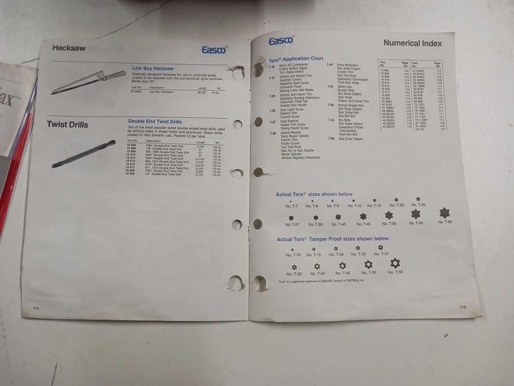 Vintage Tool Catalogs, Information Sheets, used