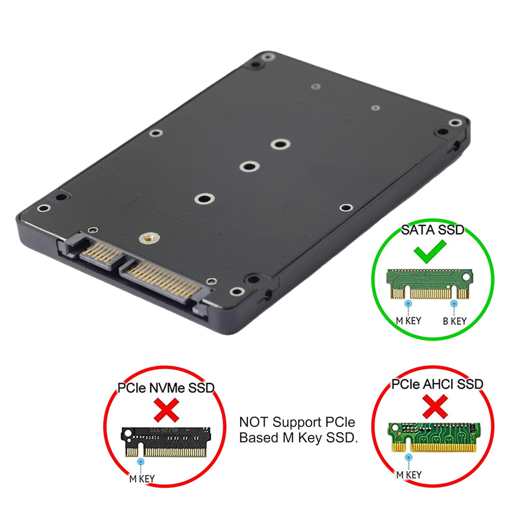 External Adapter M.2/ M2 NGFF SSD to 2.5 Inch SATA Enclosure Converter Internal