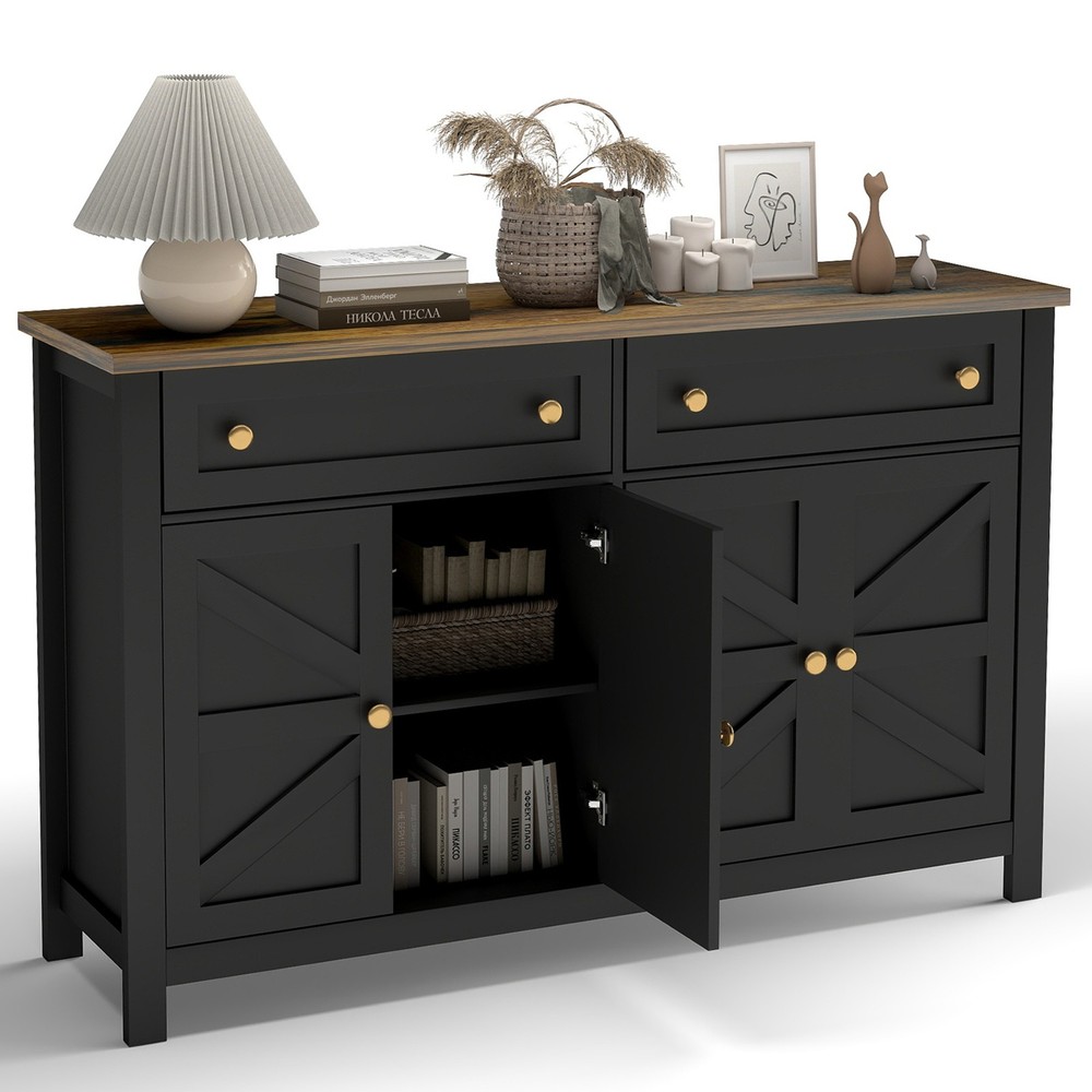Sideboard Cabinet with Drawers Doors Multi-Functional Buffet for Kitchen Storage