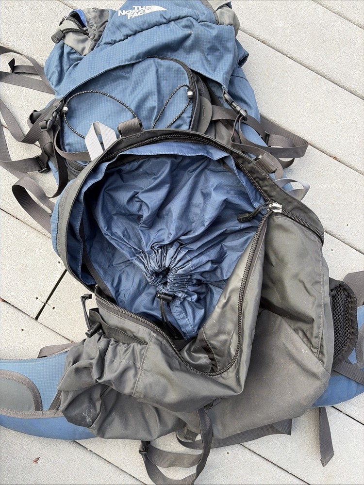 The North Face Crestone 75L Hiking Backpack Blue/Black