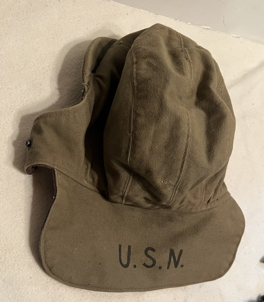WWII US Navy Deck Hat Cap Size 7 1/4