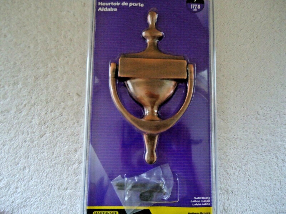 Hillman " NIP " # 853475 7" Solid Brass Door Knocker " BEAUTIFUL ITEM "