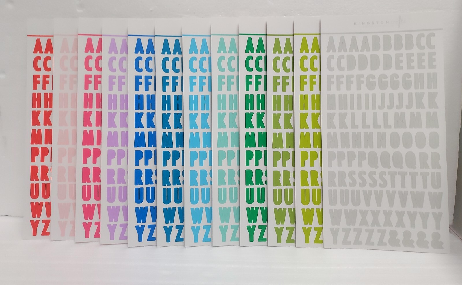 Kingston Crafts Cardstock Alphabet Stickers, Holiday, 2,520-pcs! 808622