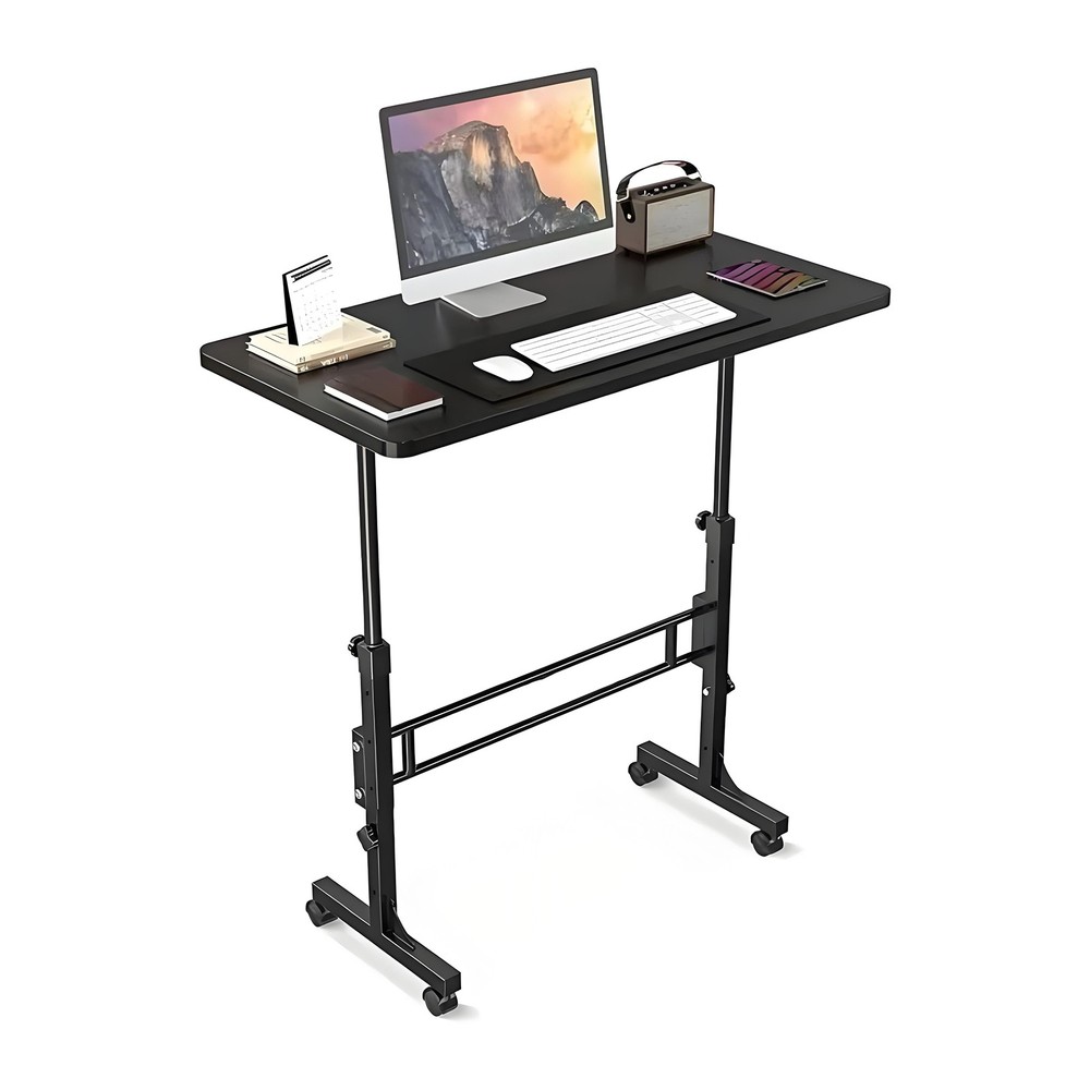 mall Spaces Rolling Computer Desk Corner Laptop Work Desk Printer Table Storage