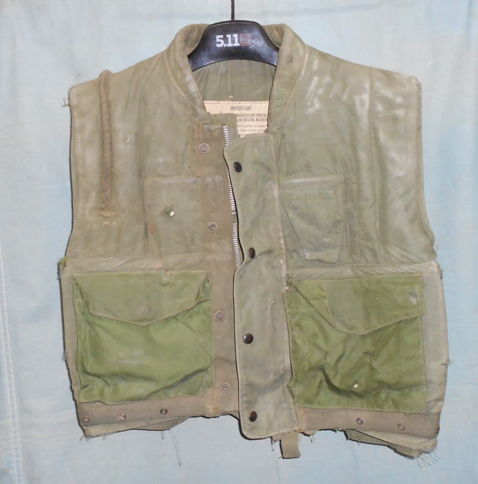 USMC M1955 Flak Jacket Vest w/Inserts Large "Well Worn" Free Shipping