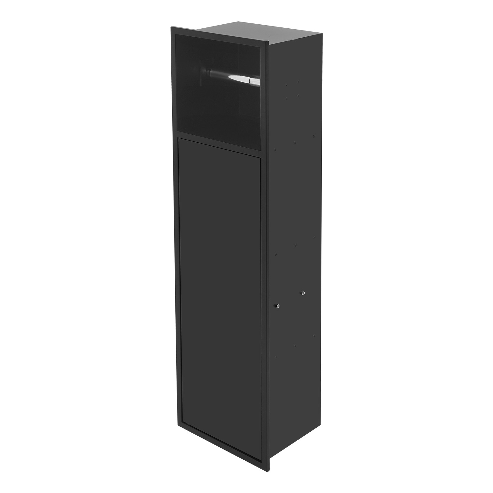 4-Tier 304 Stainless Steel Recessed Bathroom Niche W/ Toilet Paper Holder