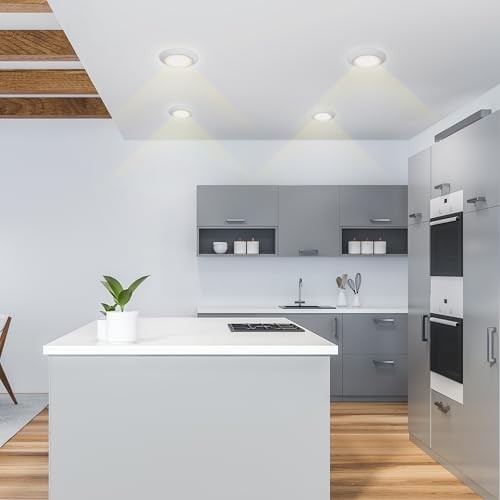 7" LED Flush Mount Ceiling Light - Energy Efficient LED Puck Lights - Easy