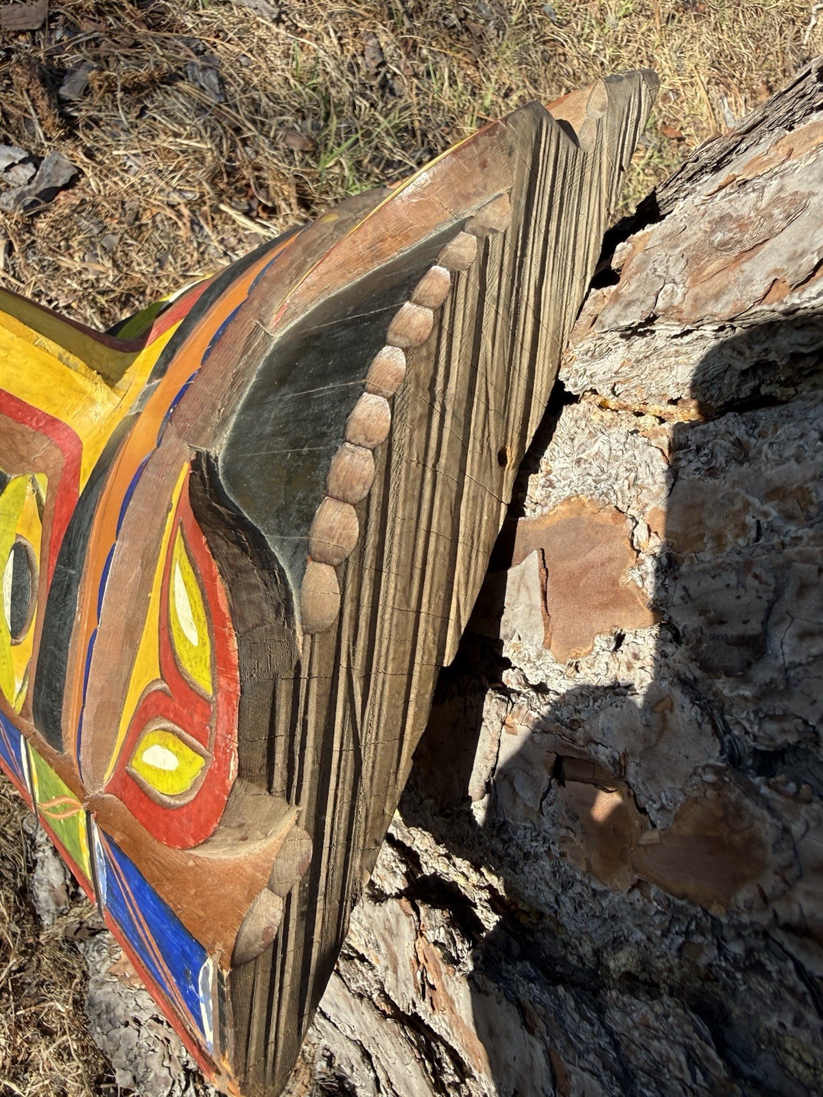Northwest Coast OLD Large Carved Cedar Panel