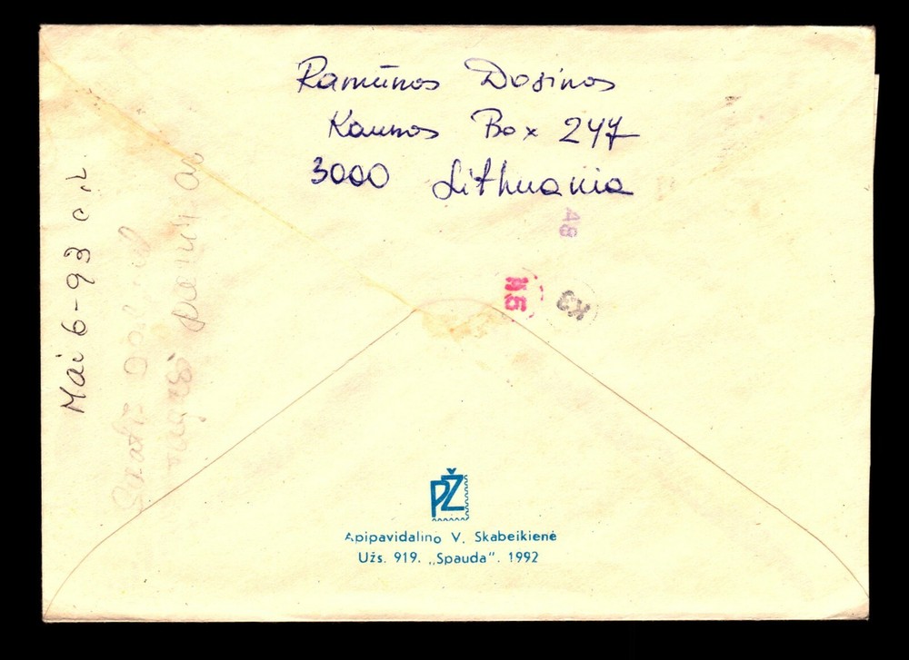 Lithuania 1993 Kaunasis CDS / Cacheted Cover - L11158